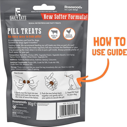 Rosewood Beef & Chicken Dog Pill Treats