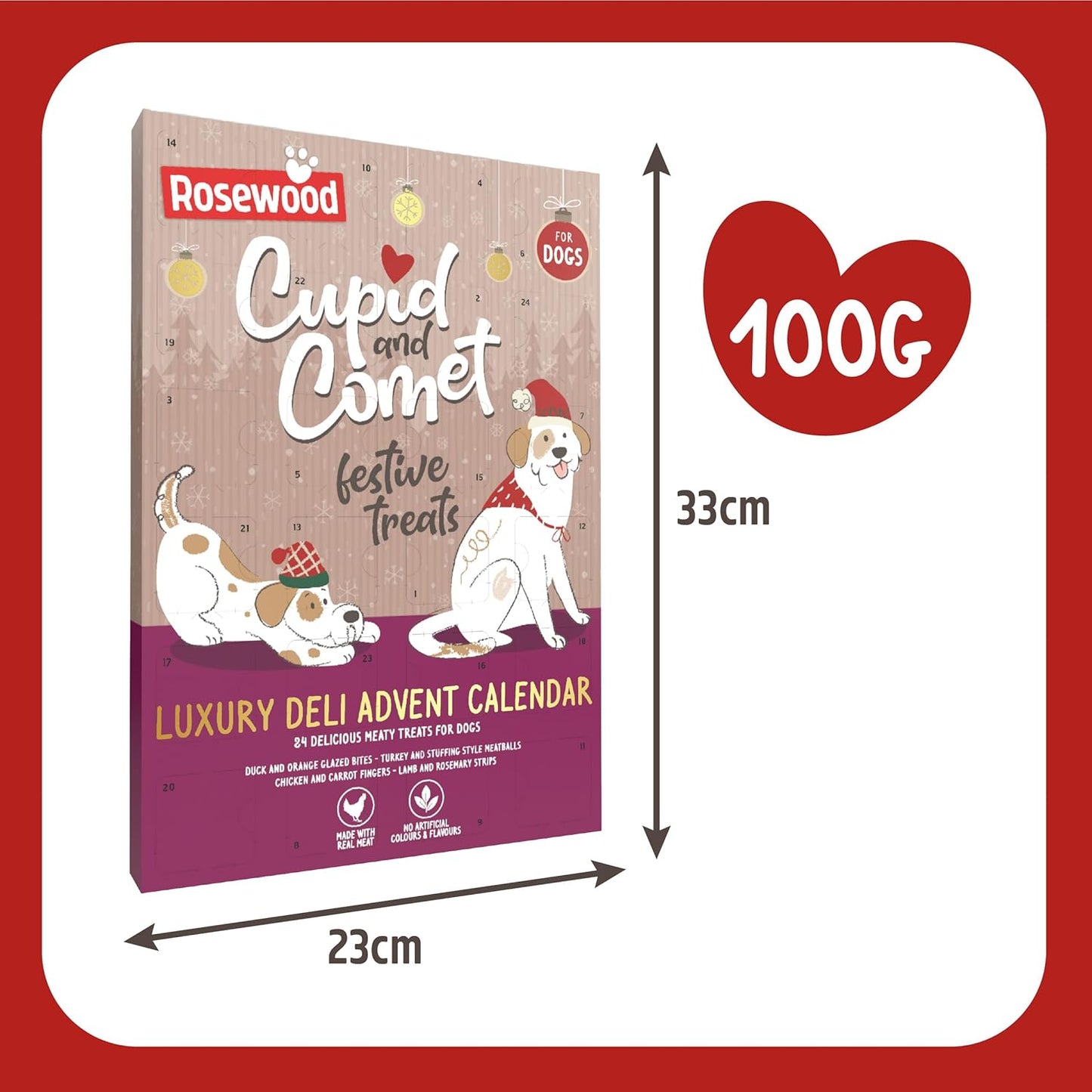 Cupid & Comet Luxury Dog Advent Calendar 100g