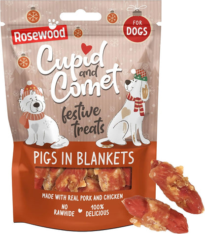 Rosewood Pigs In Blankets Dog Treat 100g