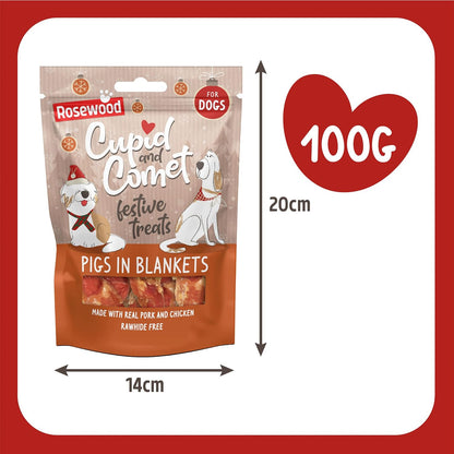 Rosewood Pigs In Blankets Dog Treat 100g