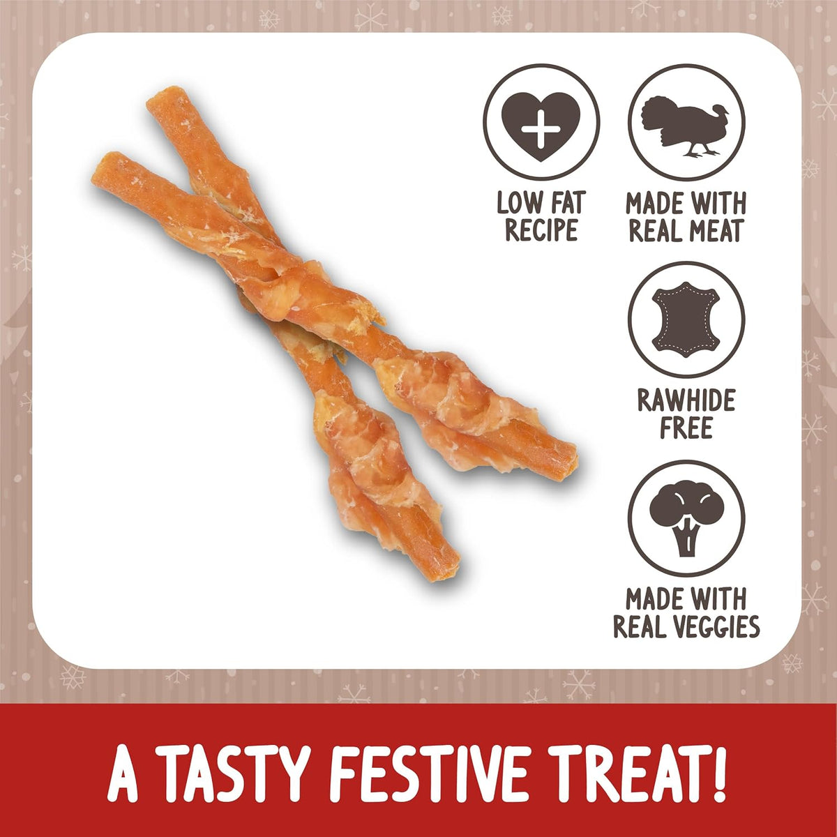 Rosewood Cupid & Comet Turkey Wrapped Carrot Sticks 100g