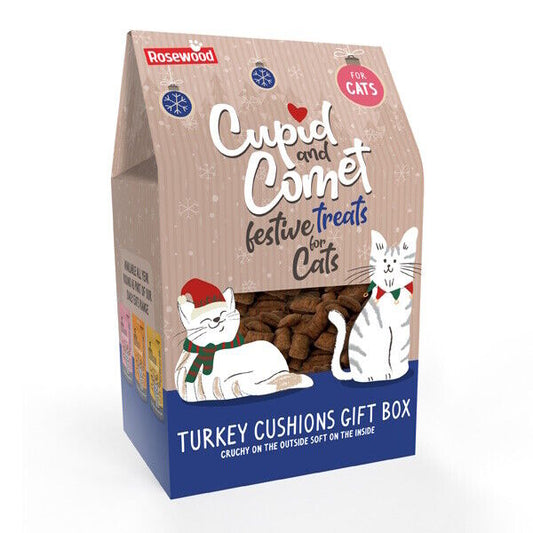 Cupid & Comet Turkey Cat Cushion Gift Box 180g