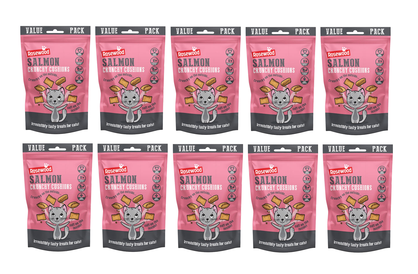 Rosewood Crunchy Cushions Salmon Value Pack 200g