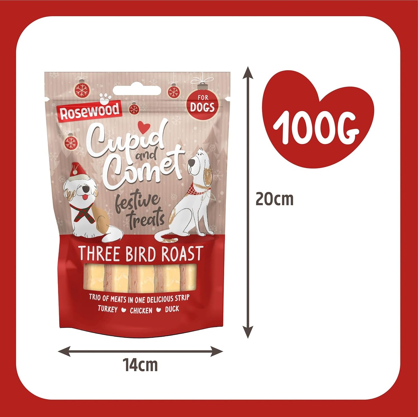 Rosewood Three Bird Roast Strips 100g