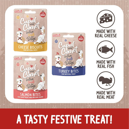 Cupid & Comet Christmas Dinner Dog Stocking