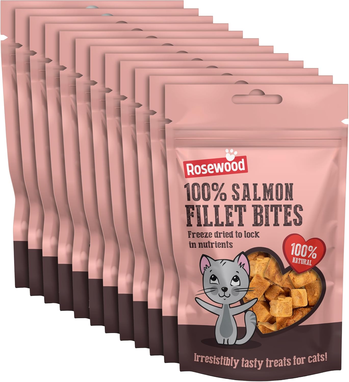 Rosewood 100% Salmon Freeze Dried Fillet Bites Cat Treats 50g