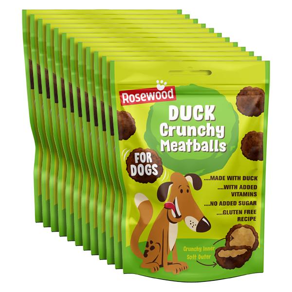 Rosewood Duck Crunchy Meat Balls Dog Treats 140g