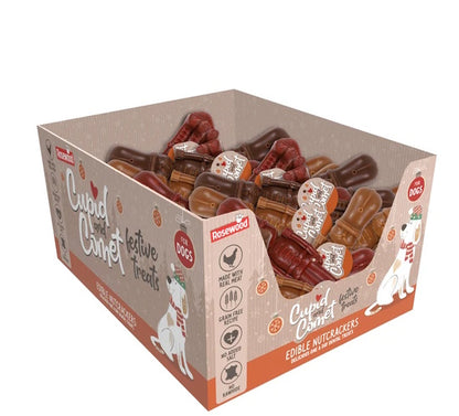 Rosewood Cupid & Comet Nutcracker Dog Meaty Treat 45g Assorted