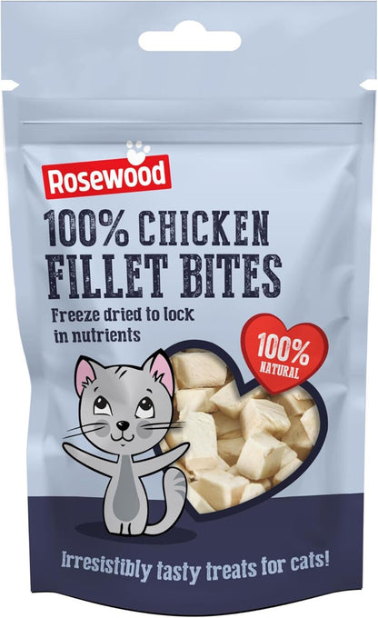 Rosewood 100% Chicken Fillet Freeze Dried Cat Treats 15g