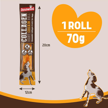 Rosewood Collagen Large Chicken Roll 70g 1 Stick