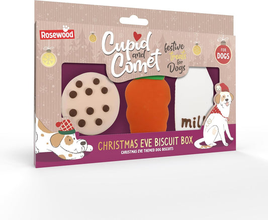 Cupid & Comet Christmas Eve Dog Biscuit Box 105g