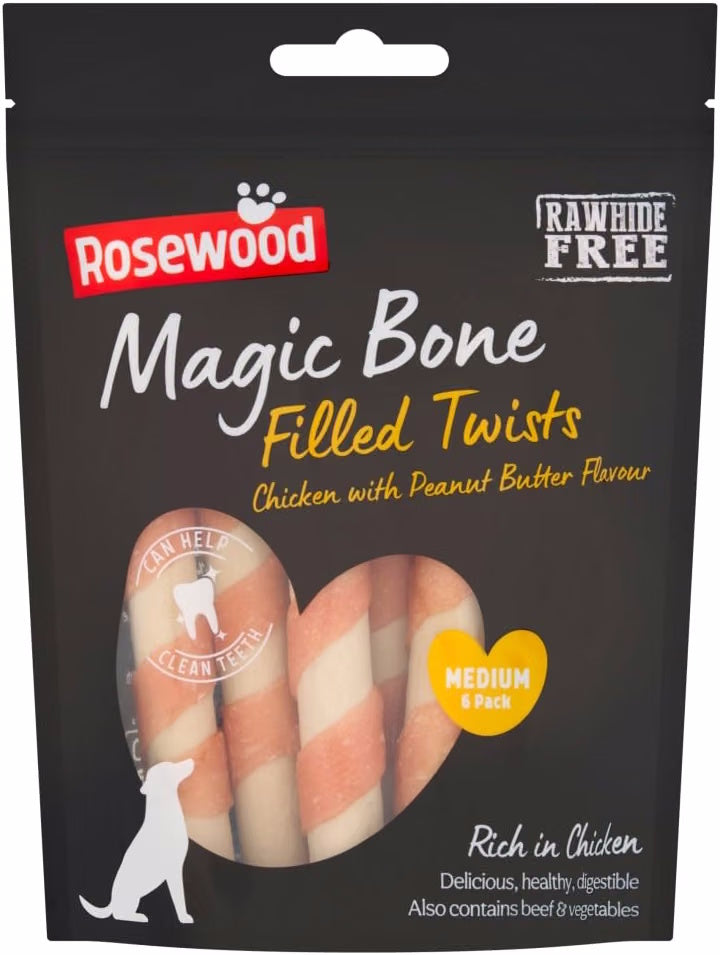 Rosewood Magic Filled Chicken Twists With Peanut Butter 195g 6pcs