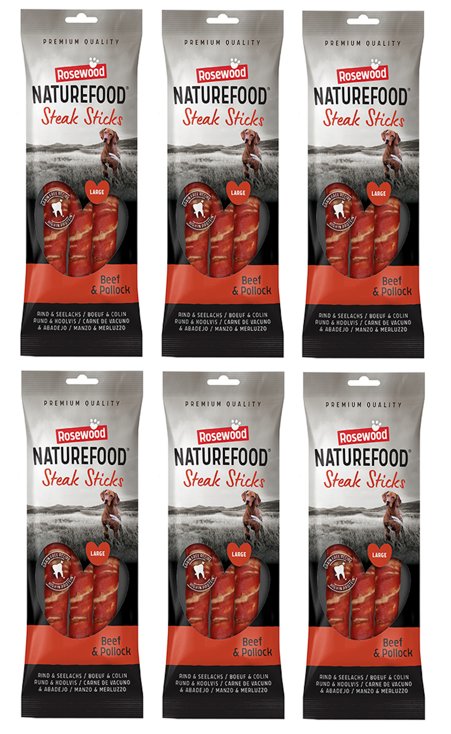 Rosewood Naturefood Steak Sticks Beef & Pollock 3 Pack 240g