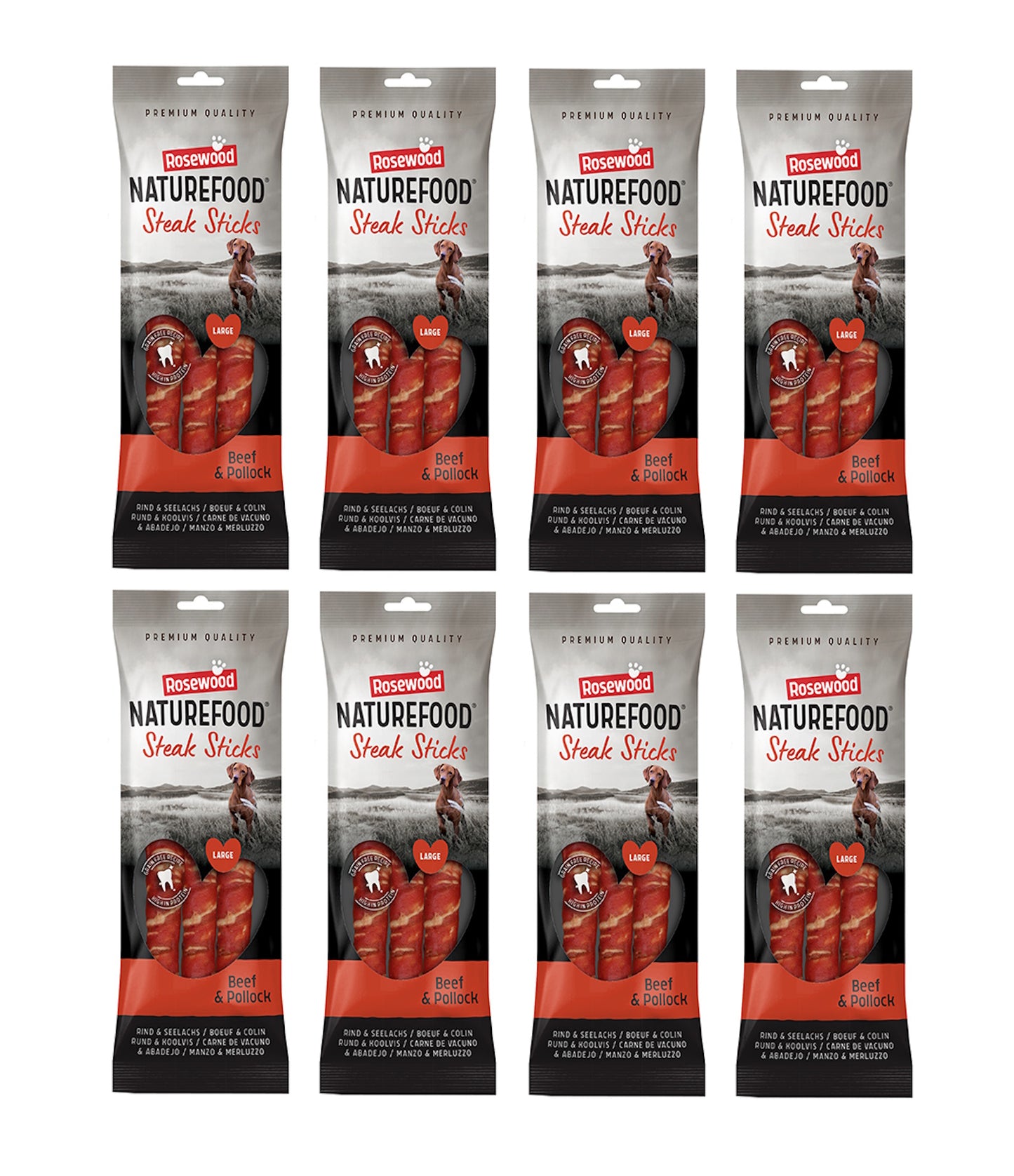 Rosewood Naturefood Steak Sticks Beef & Pollock 3 Pack 240g