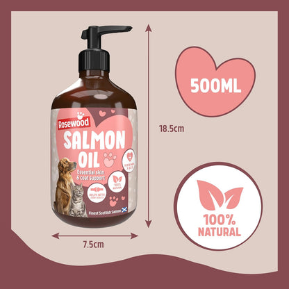 Rosewood Salmon Oil Pet Supplement 500ml