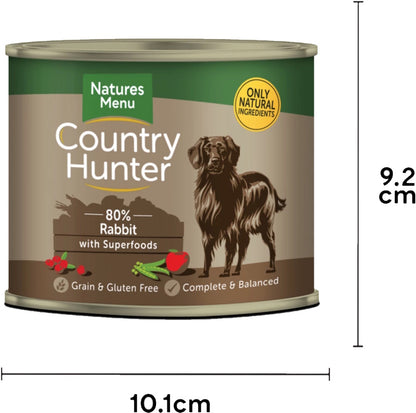 Natures Menu Country Hunter Rabbit Dog Food Can 600g