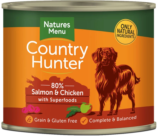 Natures Menu Country Hunter Salmon & Chicken Dog Food Can 600g