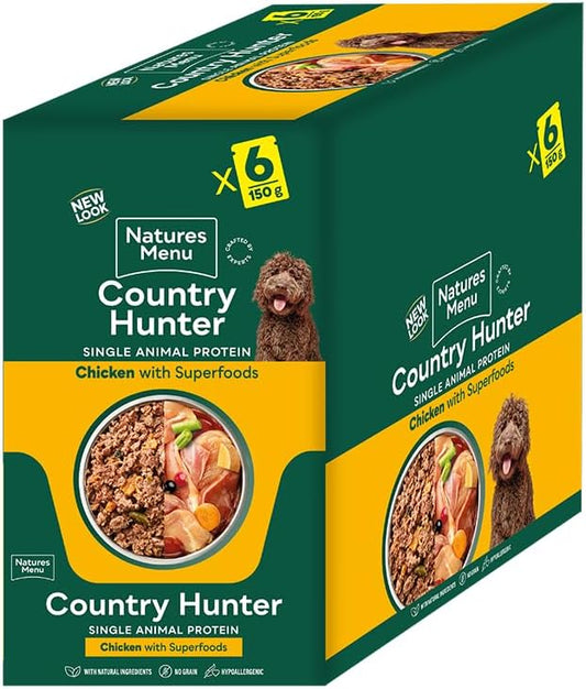 Natures Menu Country Hunter Dog Pouch Chicken 6x 150g