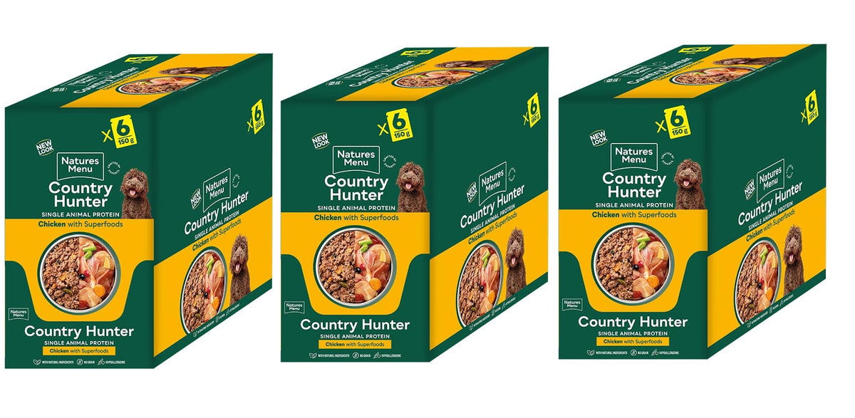 Natures Menu Country Hunter Dog Pouch Chicken 6x 150g
