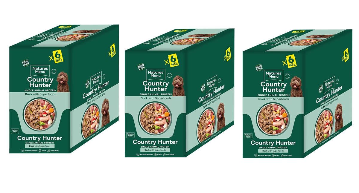 Natures Menu Country Hunter Dog Pouch Duck 6x 150g