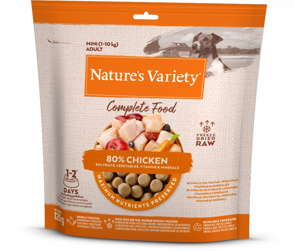 Natures Variety Freeze Dried Complete Food Chicken Dinner 120g