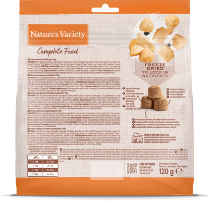 Natures Variety Freeze Dried Complete Food Chicken Dinner 120g
