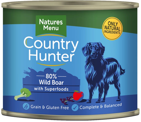 Natures Menu Country Hunter Wild Boar Dog Food Can 600g