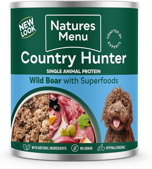 Natures Menu Country Hunter Wild Boar Dog Food Can 600g
