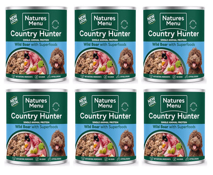Natures Menu Country Hunter Wild Boar Dog Food Can 600g