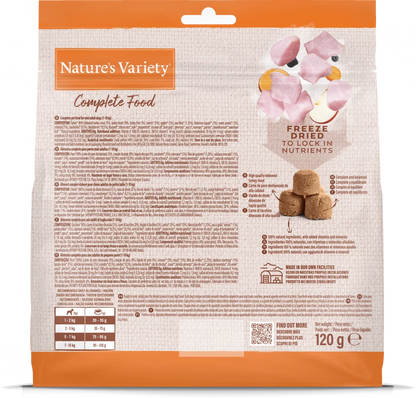Natures Variety Freeze Dried Complete Food Turkey Dinner 120g