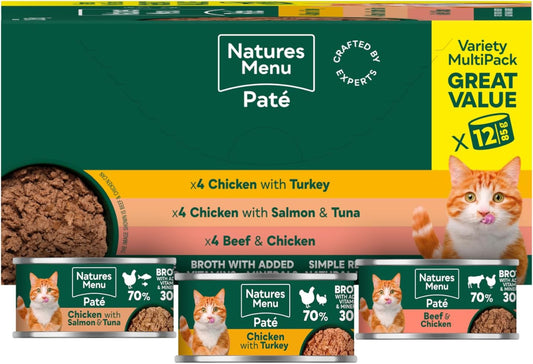 Natures Menu Pate Cat Food Multipack Variety 12 x 85g