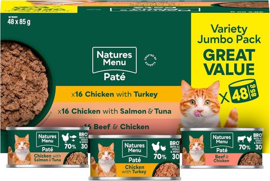 Natures Menu Pate Cat Food Multipack Variety 48 x 85g
