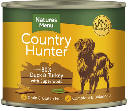 Natures Menu Country Hunter Duck & Turkey Dog Food Can 600g