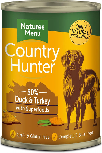 Natures Menu Country Hunter Duck & Turkey Dog Food Can 400g