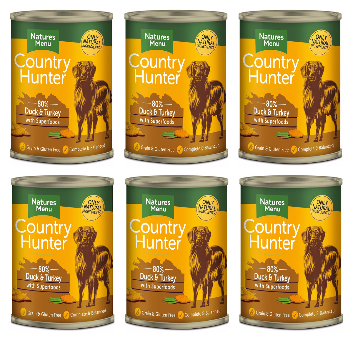 Natures Menu Country Hunter Duck & Turkey Dog Food Can 400g