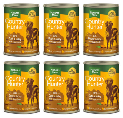 Natures Menu Country Hunter Duck & Turkey Dog Food Can 400g