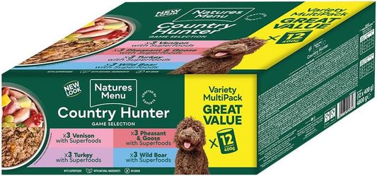 Natures Menu Country Hunter Game Meat Selection Cans 12 x 400g