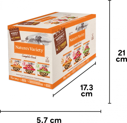 Natures Variety Freeze Dried Complete Food Multipack Dinner 120g x 7