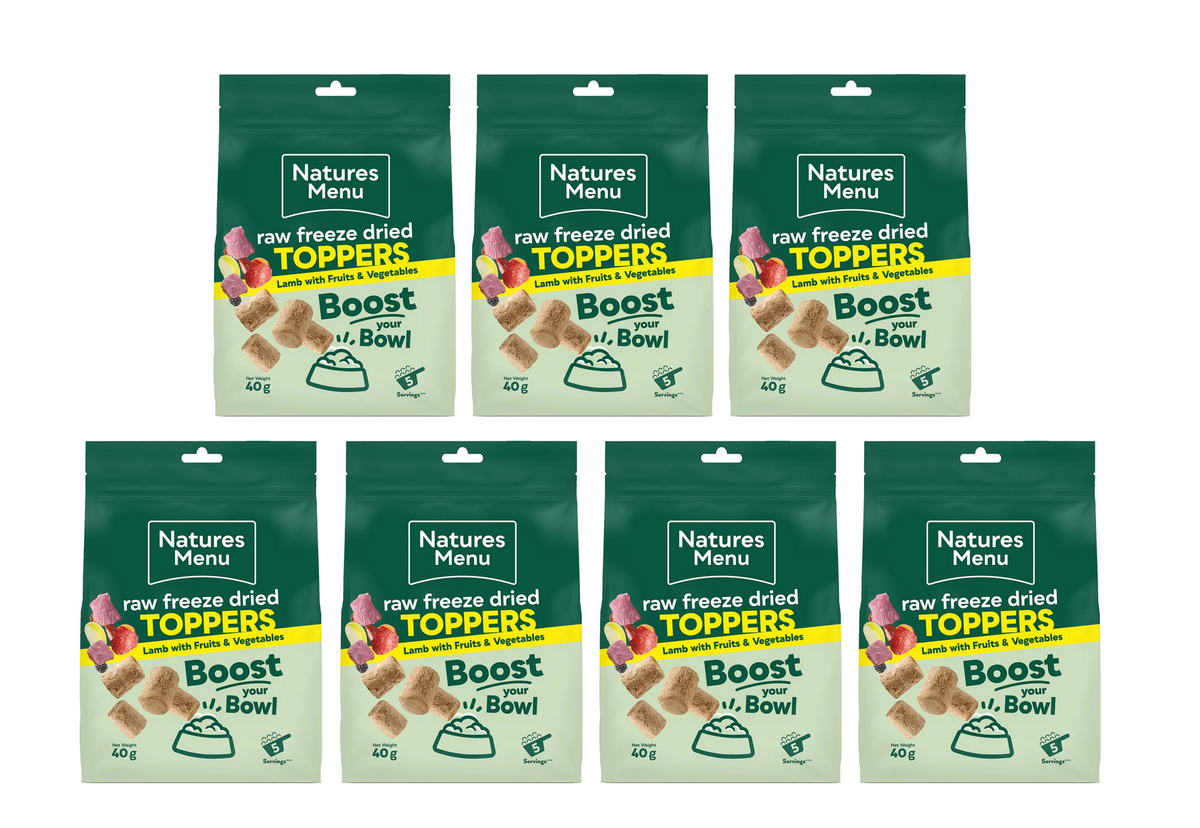 Natures Menu Raw Freeze Dried Toppers Lamb 40g – Natural High-Protein Dog Food Topper