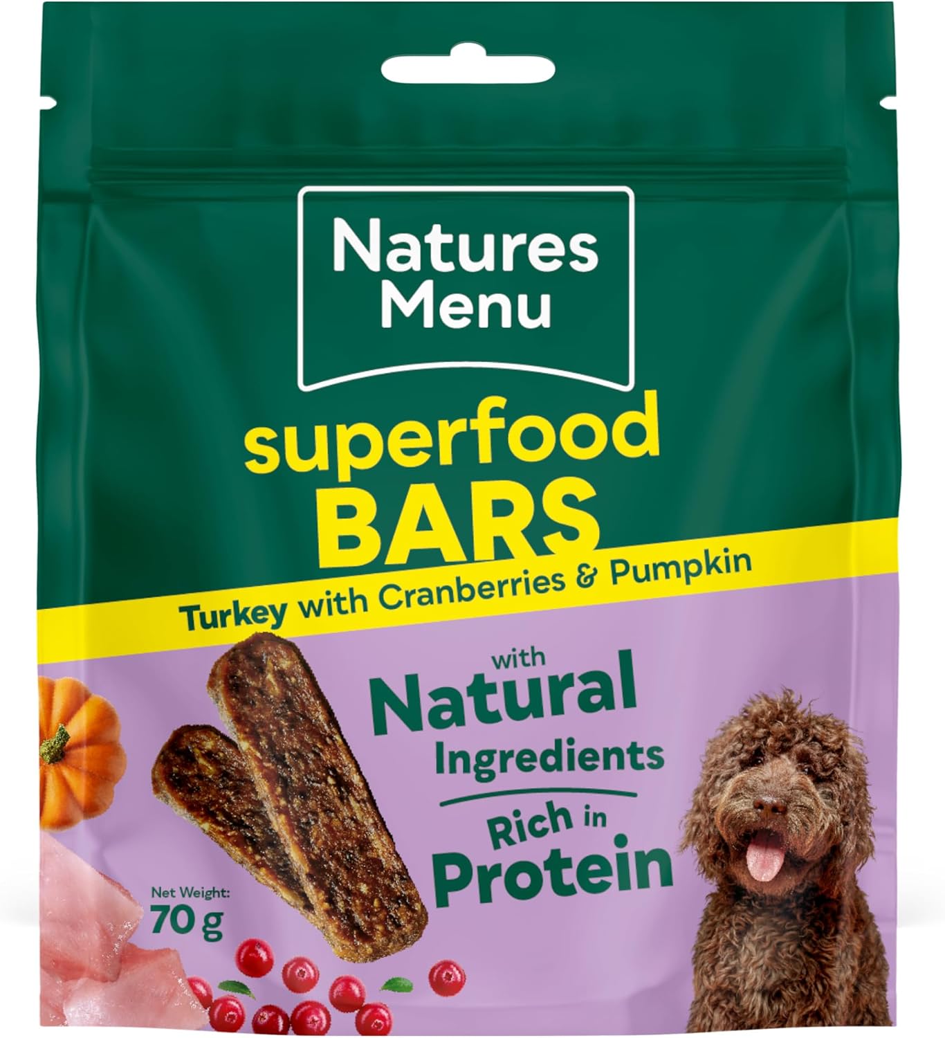 Natures Menu Superfood Bars Turkey 70g
