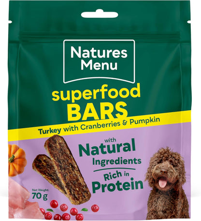 Natures Menu Superfood Bars Turkey 70g