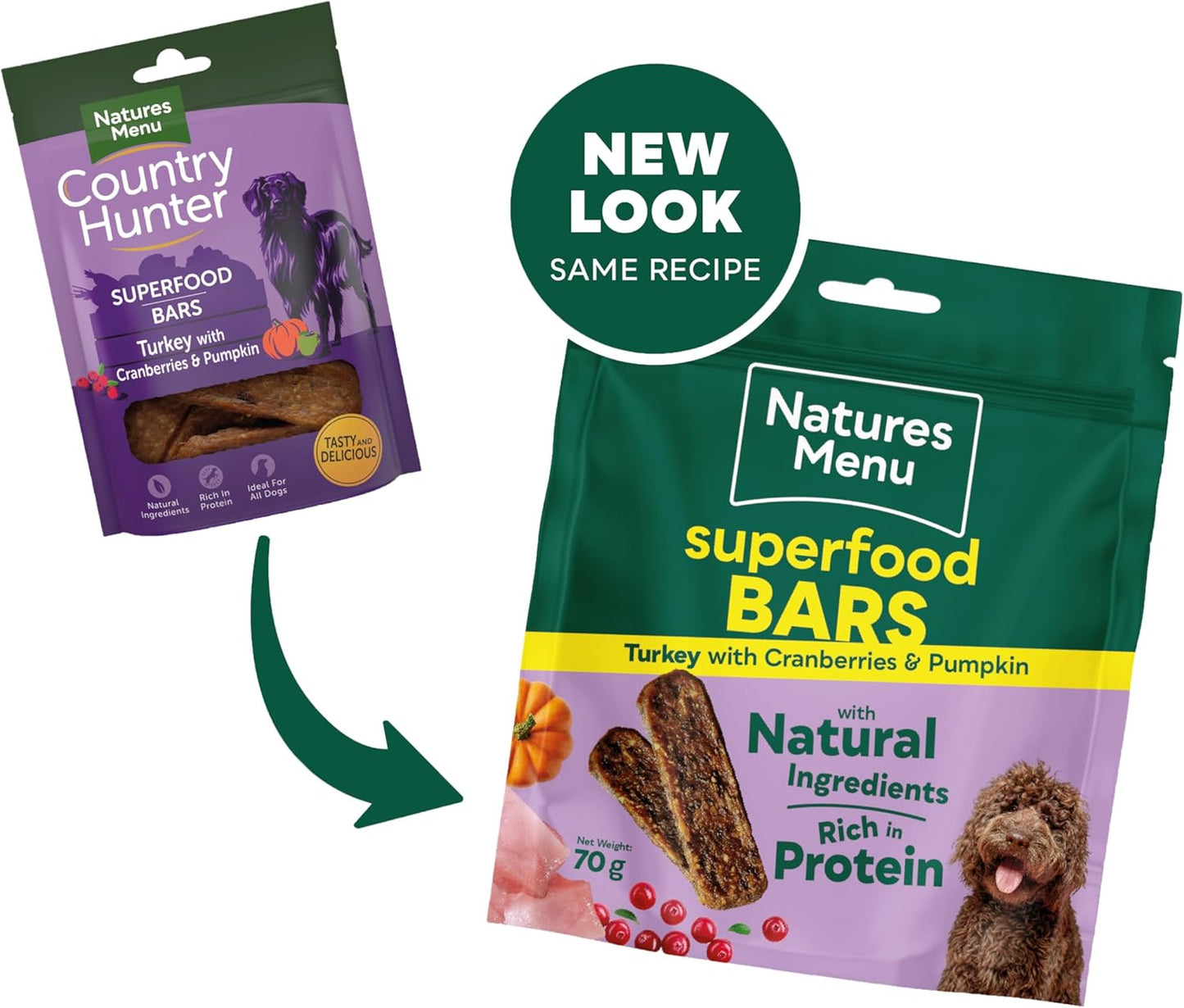 Natures Menu Superfood Bars Turkey 70g