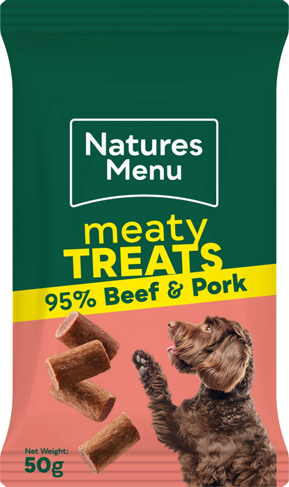Natures Menu Real Meaty Treats With Beef 50g