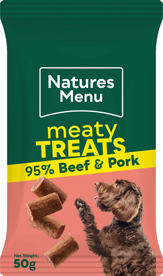Natures Menu Real Meaty Treats With Beef 50g