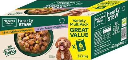 Natures Menu Hearty Stews Multipack Chicken & Turkey Cans 6 x 415g