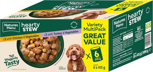 Natures Menu Hearty Stews Multipack Chicken & Turkey Cans 6 x 415g