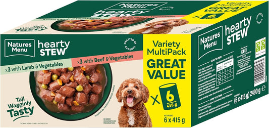 Natures Menu Hearty Stews Multipack Lamb & Beef Cans 6 x 415g