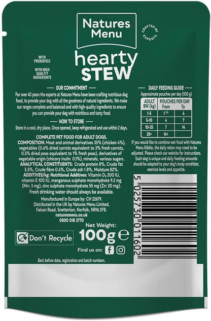 Natures Menu Meaty Hearty Stews Chicken 8 x 100g