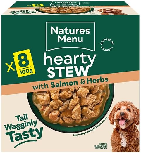 Natures Menu Meaty Hearty Stews Salmon 8 x 100g