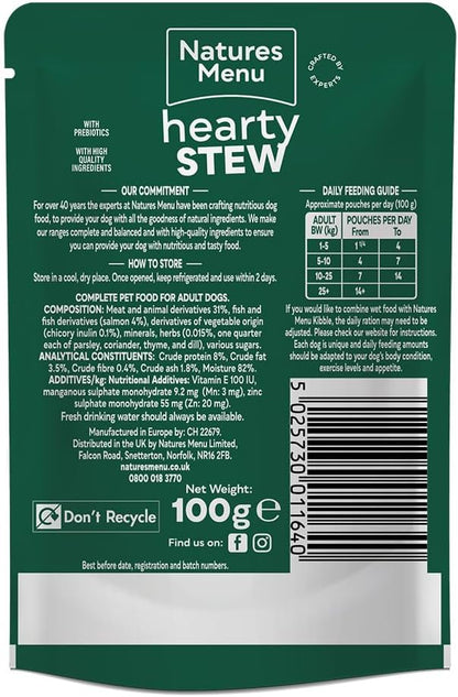 Natures Menu Meaty Hearty Stews Salmon 8 x 100g